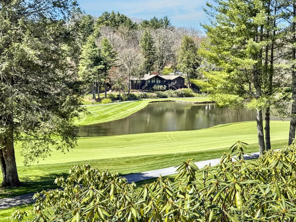 A tranquil scene of a lush green lawn stretching to a serene lake, bordered by tall trees, with a house visible in the distance. The natural setting is perfect for outdoor activities like fishing, picnicking, and nature walks, while the calm water and sunset potential create an inviting, restorative atmosphere.